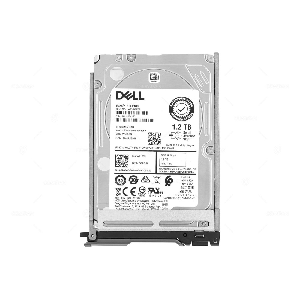 G2G54 VRTX DELL HDD 1.2TB 10K SAS 12G  2.5" SFF HOT SWAP FOR DELL POWEREDGE